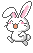 bunny happily skipping gif